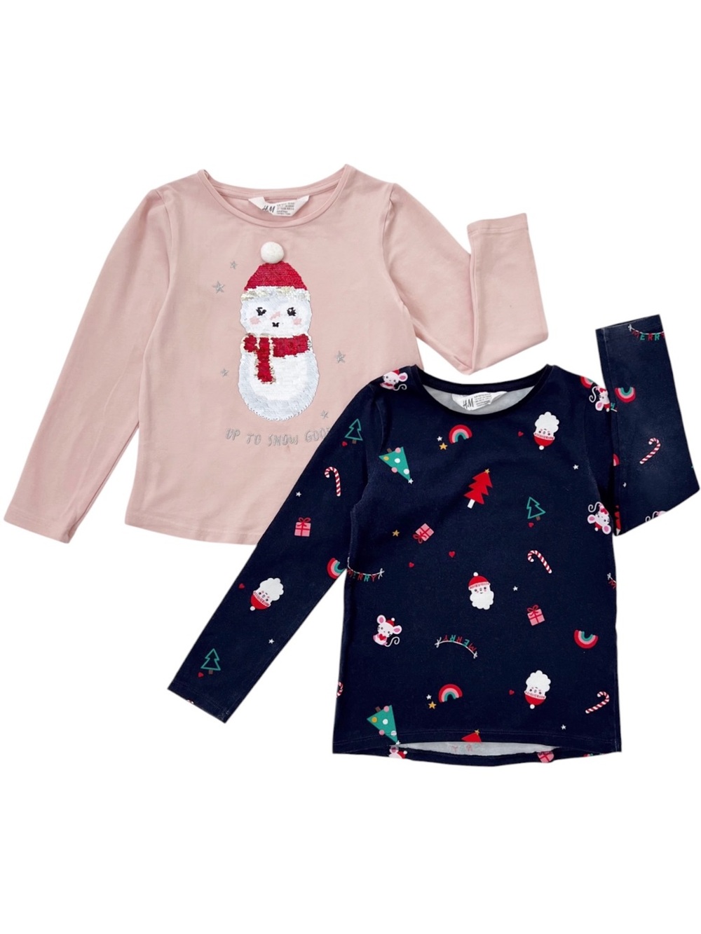 2 H&M girls size 4-6 holiday tops